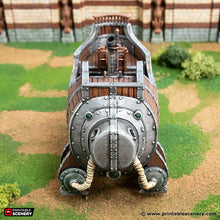 Load image into Gallery viewer, Barrel-Tech Sky Barge - Rise of the Halflings - Printable Scenery - Terrain, Wargaming, D&D, DnD
