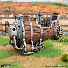 Load image into Gallery viewer, Barrel-Tech Sky Barge - Rise of the Halflings - Printable Scenery - Terrain, Wargaming, D&D, DnD