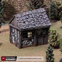 Load image into Gallery viewer, Osberts Shanty - Kingdoms of Throne and Ash - Printable Scenery - Terrain, Wargaming, D&D, DnD