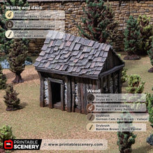 Load image into Gallery viewer, Osberts Shanty - Kingdoms of Throne and Ash - Printable Scenery - Terrain, Wargaming, D&D, DnD