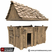 Load image into Gallery viewer, Osberts Shanty - Kingdoms of Throne and Ash - Printable Scenery - Terrain, Wargaming, D&D, DnD