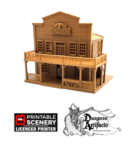 Load image into Gallery viewer, Saloon - Time Warp - Printable Scenery Wargaming Terrain Scatter Western D&D, DnD
