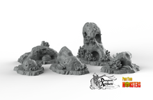 Load image into Gallery viewer, Underwater Stone Caves - Fantastic Plants and Rocks Vol. 2 - Print Your Monsters - Wargaming D&D DnD