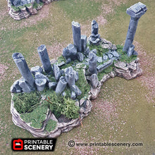 Load image into Gallery viewer, Clorehaven Ancient Ruins - 15mm 28mm 32mm Goblin Grotto Wargaming Terrain Scatter D&amp;D, DnD