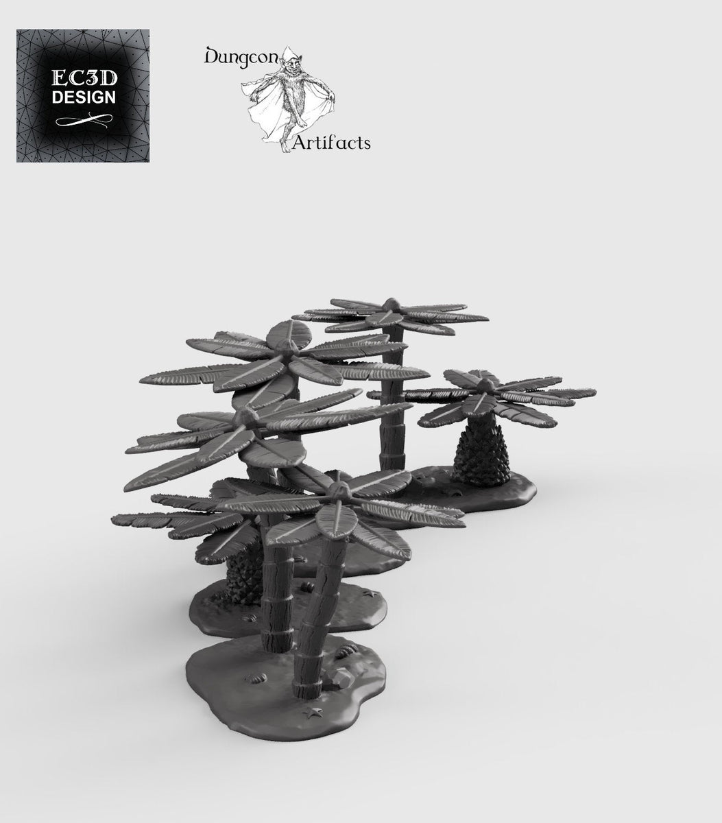 Palm Trees - 15mm 28mm 32mm Empire of Scorching Sands Wargaming Terrai ...