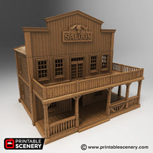 Load image into Gallery viewer, Saloon - Time Warp - Printable Scenery Wargaming Terrain Scatter Western D&D, DnD