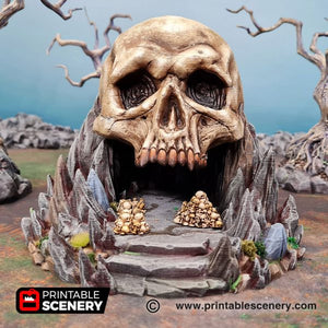 Titan Skull Cave - Shadowfey Wilds 15mm 20mm 28mm 32mm 37mm Wargaming Terrain D&D DnD