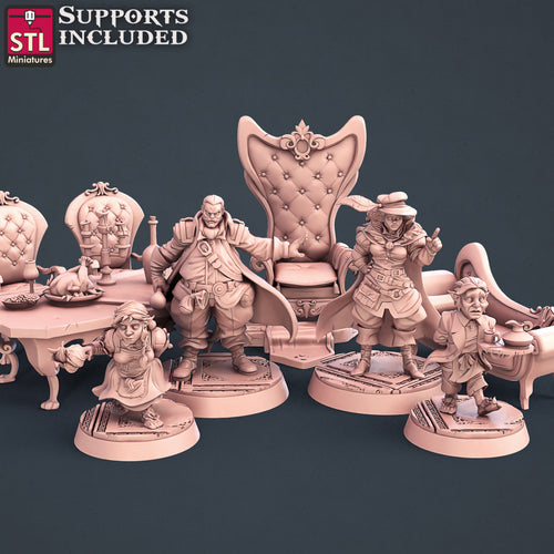 Guild Masters Set - STL Miniatures - Wargaming D&D DnD