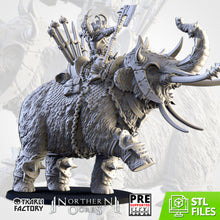 Load image into Gallery viewer, Khan on Mammoth - Northern Ogres - Txarli Factory Monster D&amp;D DnD