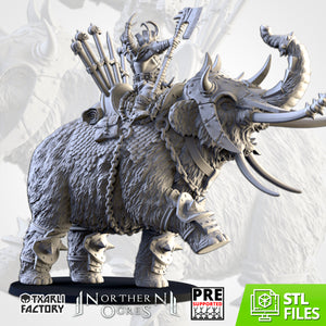 Khan on Mammoth - Northern Ogres - Txarli Factory Monster D&D DnD