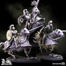 Load image into Gallery viewer, Lionheart Cavalry | House Lionheart | Bestiarum | Miniatures D&amp;D Wargaming DnD