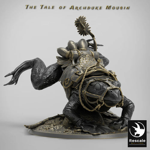 Landing Frog - Saddled - The Tale of Archduke Mousin - Rescale Miniatures - Wargaming D&D DnD