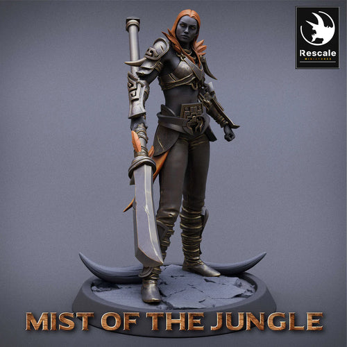 Amazon Light Soldier Spear Squadron - Mist of the Jungle - Rescale Miniatures - Wargaming D&D DnD