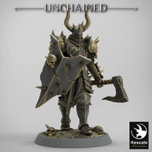 Load image into Gallery viewer, Olaf&#39;s Light Soldier with Axe and Shield - Walk - Unchained - Rescale Miniatures - Wargaming D&amp;D DnD
