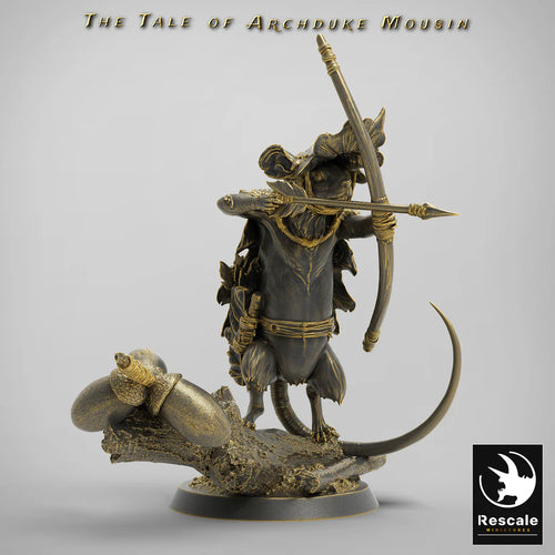 Mouse Archer C - The Tale of Archduke Mousin - Rescale Miniatures - Wargaming D&D DnD