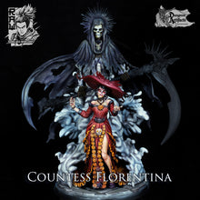 Load image into Gallery viewer, Florentina - Countess FLorentina DIe De Los Muertos Catrina and Reaper - Ronin Arts Workshop, Wargaming, D&amp;D, DnD, TRPG