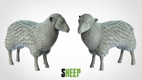 Sheep - Animals - 3D IP Studios - Terrain Wargaming D&D DnD 28mm 32mm 40mm 54mm 75mm 100mm 125mm