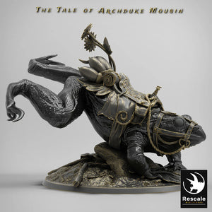 Landing Frog - Saddled - The Tale of Archduke Mousin - Rescale Miniatures - Wargaming D&D DnD