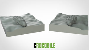 Crocodile in the water - Animals - 3D IP Studios - Terrain Wargaming D&D DnD 28mm 32mm 40mm 54mm 75mm 100mm 125mm