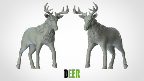 Deer Walking - Animals - 3D IP Studios - Terrain Wargaming D&D DnD 28mm 32mm 40mm 54mm 75mm 100mm 125mm