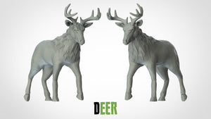 Deer Walking - Animals - 3D IP Studios - Terrain Wargaming D&D DnD 28mm 32mm 40mm 54mm 75mm 100mm 125mm