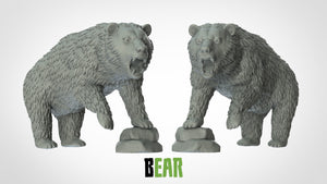 Bear with Stone - Animals - 3D IP Studios - Terrain Wargaming D&D DnD 28mm 32mm 40mm 54mm 75mm 100mm 125mm