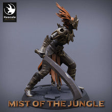 Load image into Gallery viewer, Amazon Light Soldier With Sword - Stance - Mist of the Jungle -Rescale Miniatures - Wargaming D&amp;D DnD