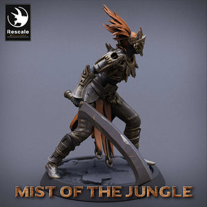 Amazon Light Soldier With Sword - Stance - Mist of the Jungle -Rescale Miniatures - Wargaming D&D DnD