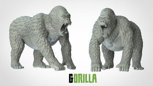Gorilla - Animals - 3D IP Studios - Terrain Wargaming D&D DnD 28mm 32mm 40mm 54mm 75mm 100mm 125mm
