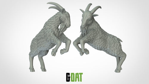 Goat - Animals - 3D IP Studios - Terrain Wargaming D&D DnD 28mm 32mm 40mm 54mm 75mm 100mm 125mm