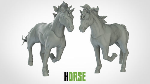 Horse Galloping - Animals - 3D IP Studios - Terrain Wargaming D&D DnD 28mm 32mm 40mm 54mm 75mm 100mm 125mm