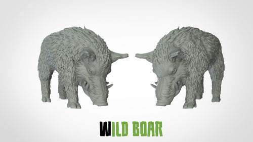 Wild Boar - Animals - 3D IP Studios - Terrain Wargaming D&D DnD 28mm 32mm 40mm 54mm 75mm 100mm 125mm