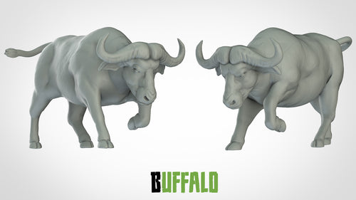 Buffalo Head Down - Animals - 3D IP Studios - Terrain Wargaming D&D DnD 28mm 32mm 40mm 54mm 75mm 100mm 125mm