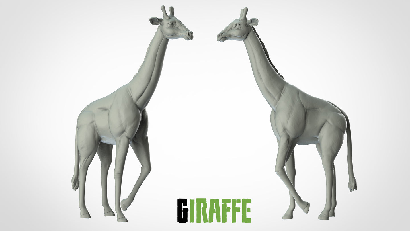 Giraffe - Animals - 3D IP Studios - Terrain Wargaming D&D DnD 28mm 32mm 40mm 54mm 75mm 100mm 125mm