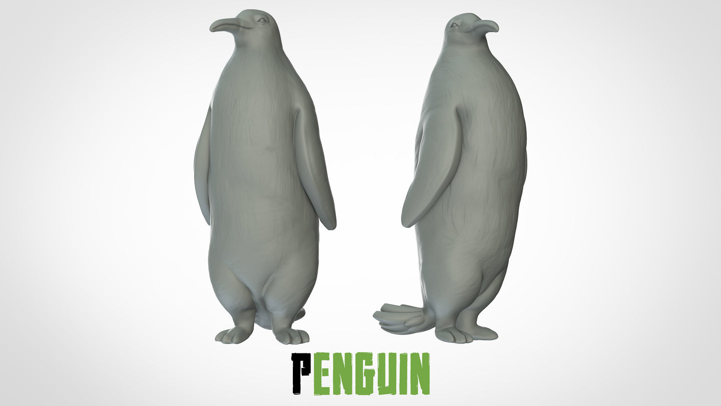 Penguin - Animals - 3D IP Studios - Terrain Wargaming D&D DnD 28mm 32mm 40mm 54mm 75mm 100mm 125mm