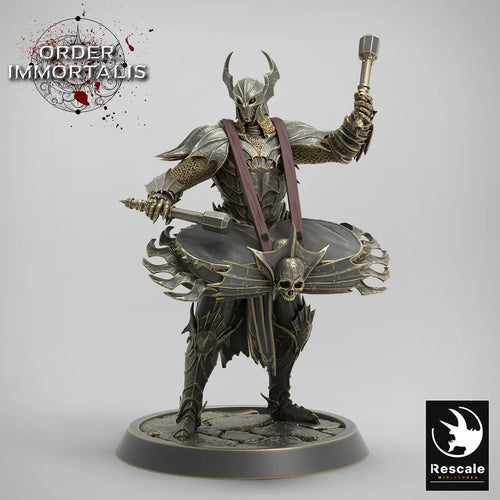 Blood Knight Drummer - Order Immortalis - Rescale Miniatures - Wargaming D&D DnD