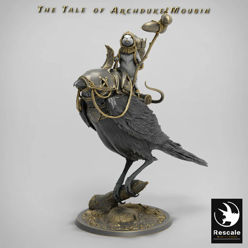 Perched Magpie - Mounted - The Tale of Archduke Mousin - Rescale Miniatures - Wargaming D&D DnD