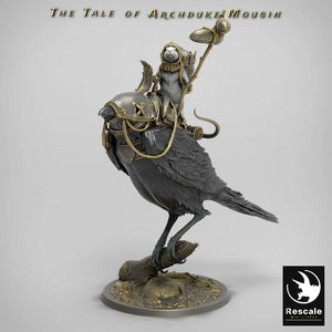 Perched Magpie - Mounted - The Tale of Archduke Mousin - Rescale Miniatures - Wargaming D&D DnD