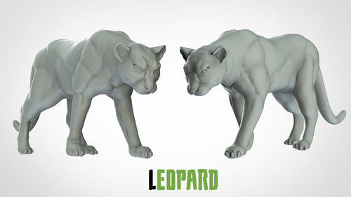 Leopard - Animals - 3D IP Studios - Terrain Wargaming D&D DnD 28mm 32mm 40mm 54mm 75mm 100mm 125mm