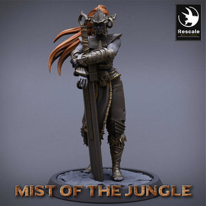 Amazon Heavy Soldier Great Sword Squadron - Mist of the Jungle - Rescale Miniatures - Wargaming D&D DnD