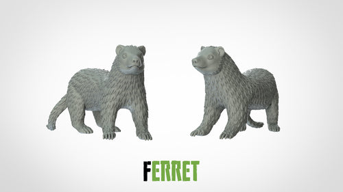 Ferret - Animals - 3D IP Studios - Terrain Wargaming D&D DnD 28mm 32mm 40mm 54mm 75mm 100mm 125mm