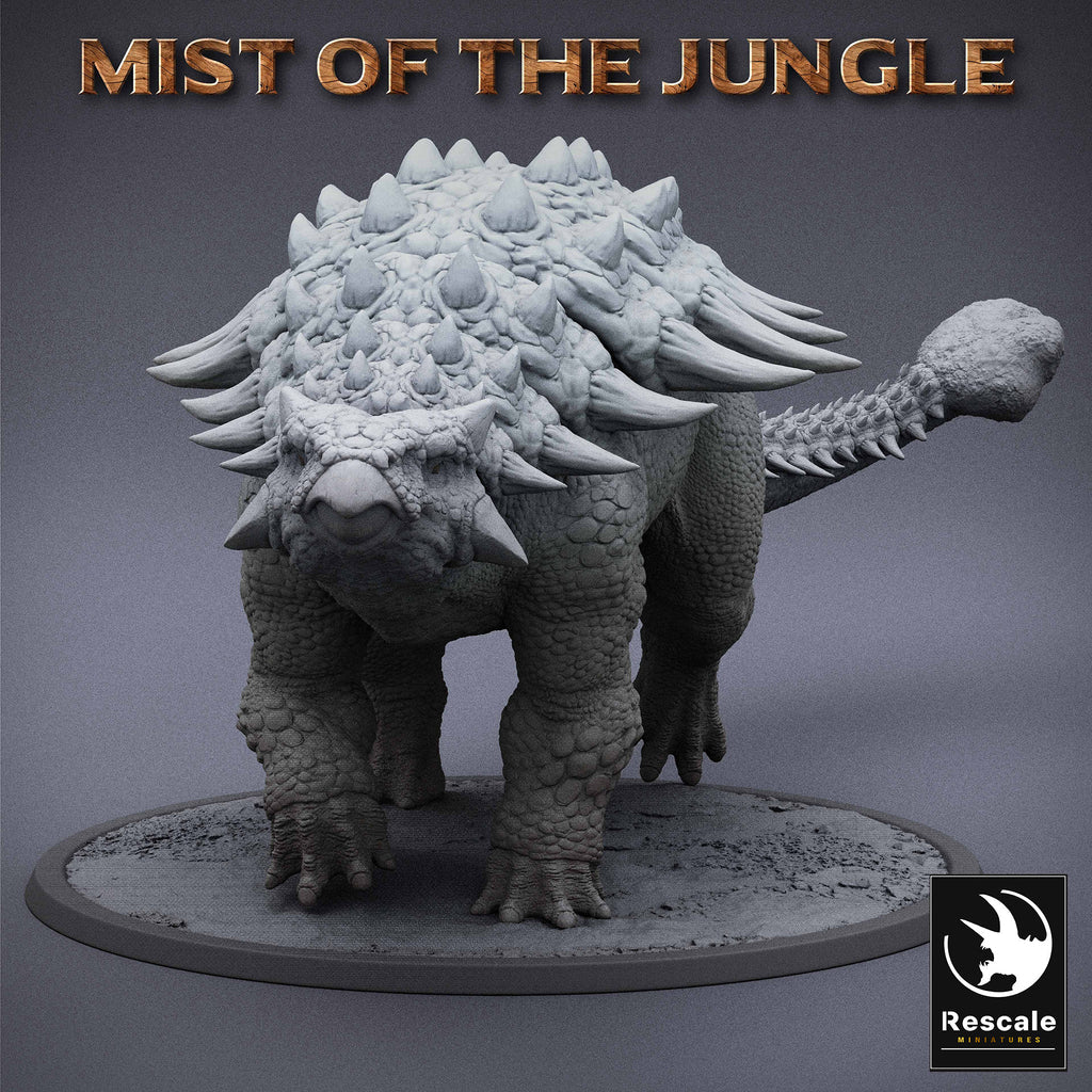 Wild Ankylosaurus - Walk - Mist of the Jungle - Rescale Miniatures - Wargaming D&D DnD