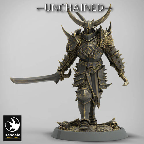 Olaf's Light Soldier with Dual Swords - Walk - Unchained - Rescale Miniatures - Wargaming D&D DnD