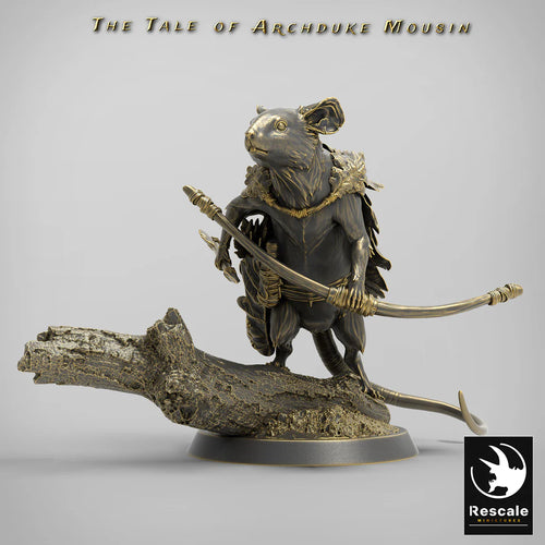 Mouse Archer B - The Tale of Archduke Mousin - Rescale Miniatures - Wargaming D&D DnD