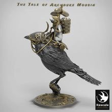 Load image into Gallery viewer, Perched Magpie - Mounted - The Tale of Archduke Mousin - Rescale Miniatures - Wargaming D&amp;D DnD