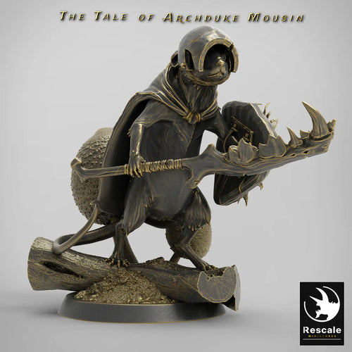 Mouse Soldier A - The Tale of Archduke Mousin - Rescale Miniatures - Wargaming D&D DnD