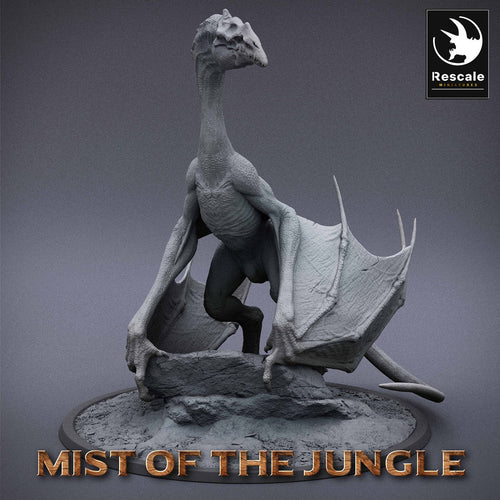 Feral Prehistoric Wyvern - Stare - Mist of the Jungle -Rescale Miniatures - Wargaming D&D DnD