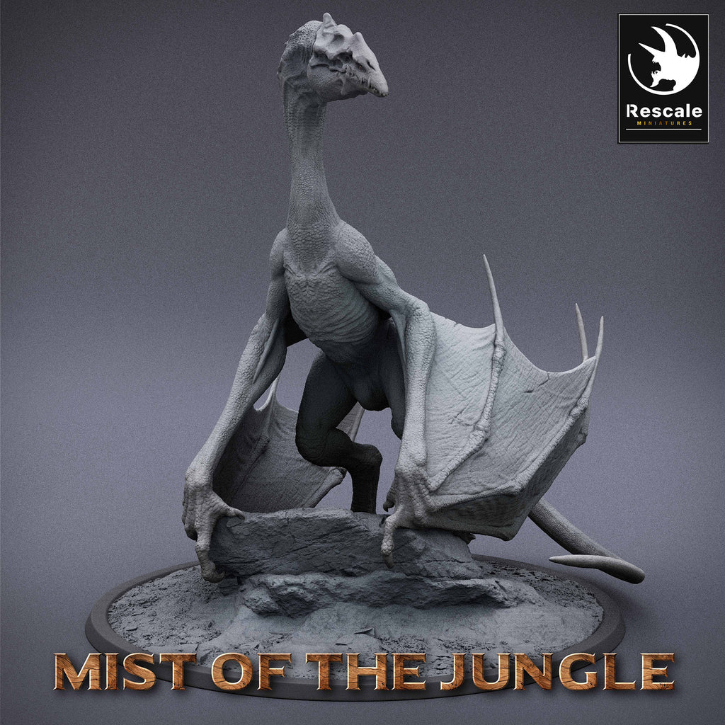 Feral Prehistoric Wyvern - Stare - Mist of the Jungle -Rescale Miniatures - Wargaming D&D DnD