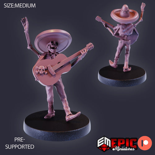 Skeleton Musician (Guitar) - Epic Miniatures Wargaming D&D DnD