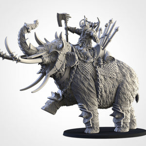 Khan on Mammoth - Northern Ogres - Txarli Factory Monster D&D DnD